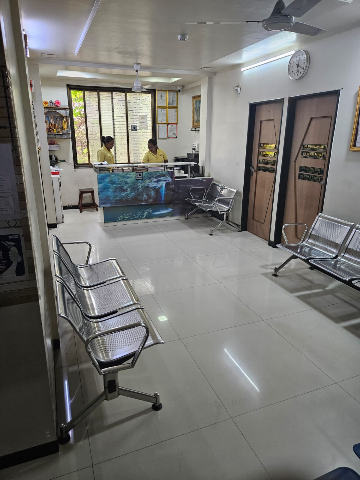 Reception area at Amrut Hospital